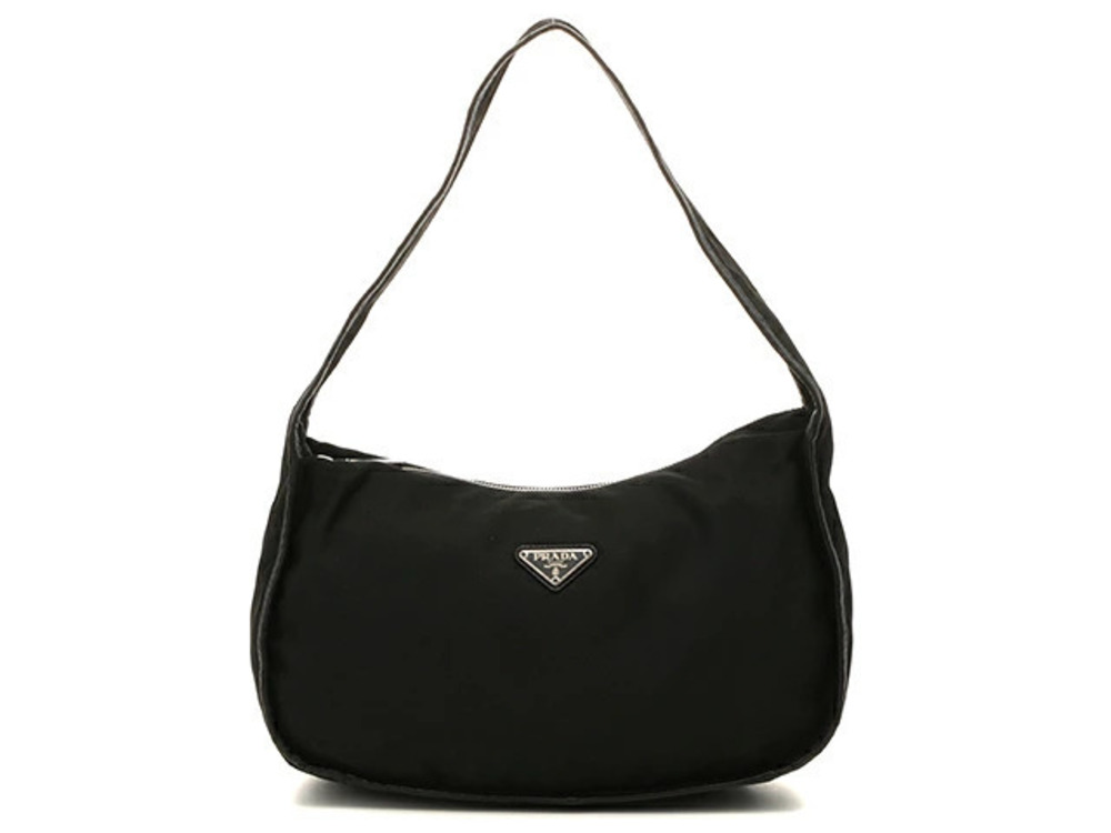 Prada Hobo Bag Black Calfskin